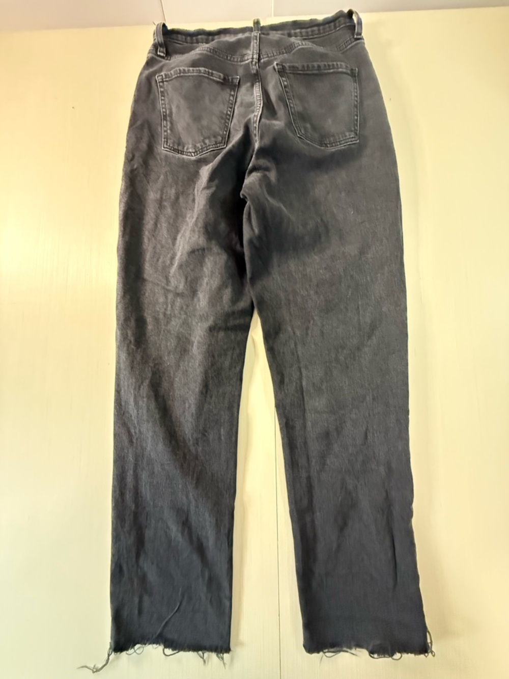 Old Navy Denim Black Straight High Rise Button Secret-Smooth Women's Jeans